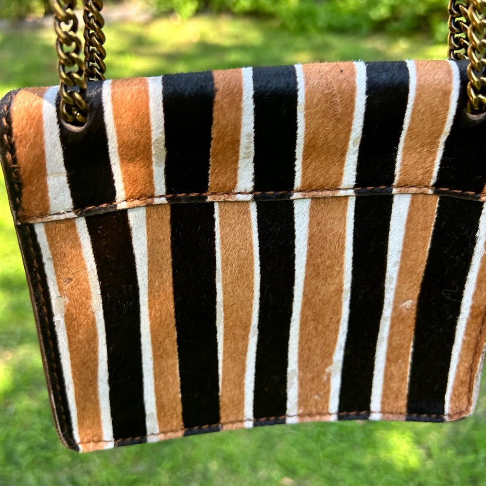 Madewell Striped Mini Bag in Tan, Black, and White - Picture 5 of 9